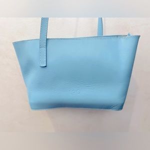 LOQ Leather baby blue bag